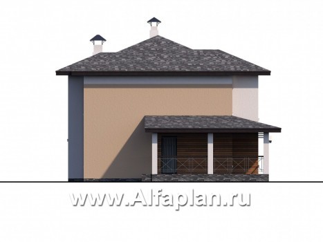 Проекты домов Альфаплан - «Стимул» - рациональный загородный дом - превью фасада №3