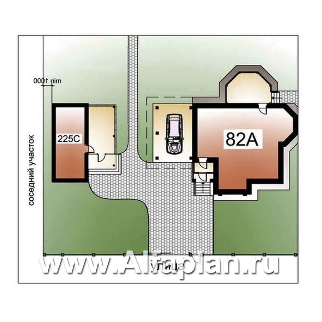 «Гармония»_ДУО - проект двухэтажного дома + проект бани с террасой - дизайн дома №1
