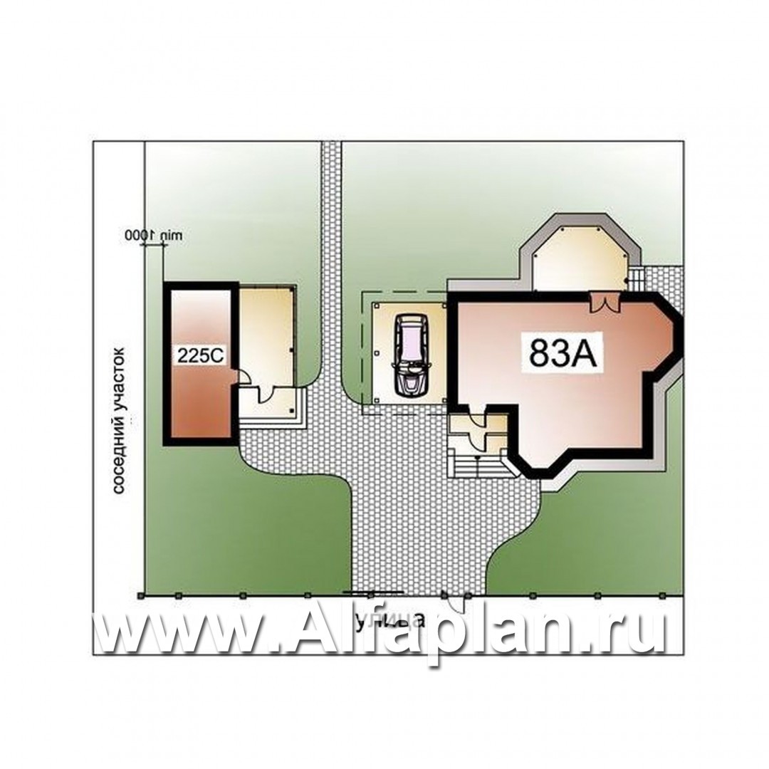 «Лидер»_ДУО - проект двухэтажного дома + проект бани с террасой - дизайн дома №1