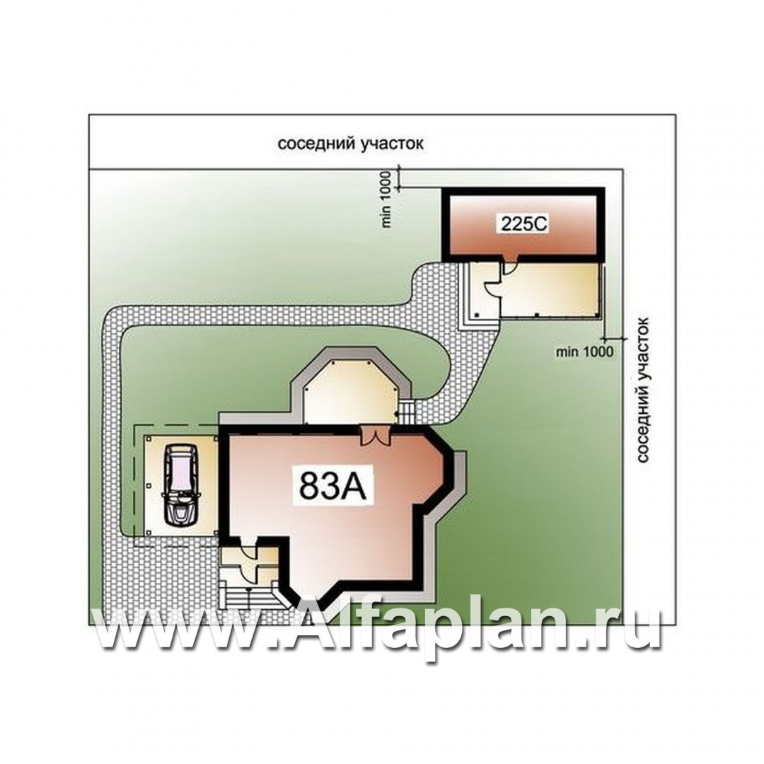 «Лидер»_ДУО - проект двухэтажного дома + проект бани с террасой - дизайн дома №2