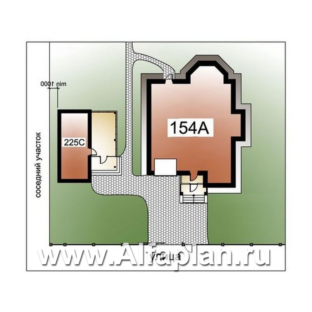 «Дженни Врен»_ДУО - проект двухэтажного коттеджа + проект бани с террасой - дизайн дома №1