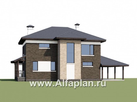 Проекты домов Альфаплан - «Высокий горизонт» - идеальный план дома на 150 квадратов - превью дополнительного изображения №1