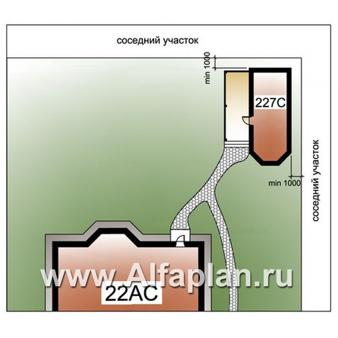 Проекты домов Альфаплан - «Регенсбург плюс»_ДУО - дополнительное изображение №2