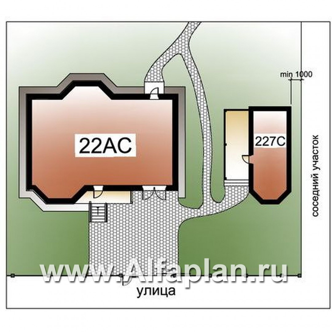 «Регенсбург плюс»_ДУО - проект коттеджа с мансардой + проект бани с эркером и с террасой - дизайн дома №1