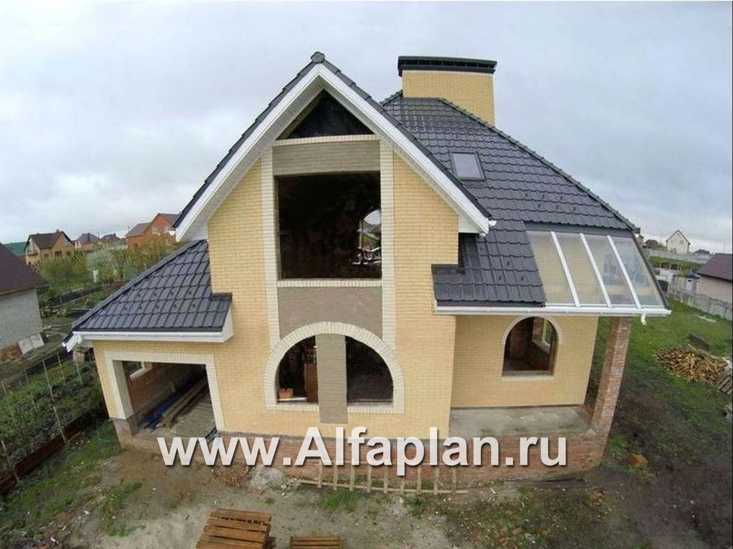 Проекты домов Альфаплан - Загородный дом с компактным планом - дополнительное изображение №2