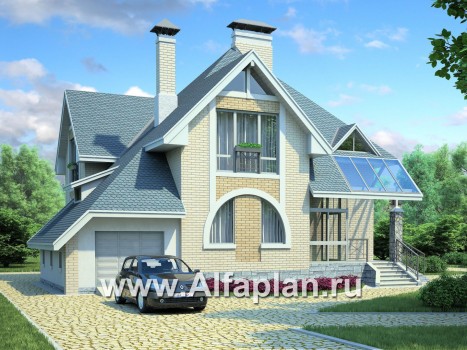 Проекты домов Альфаплан - Загородный дом с компактным планом - превью дополнительного изображения №1