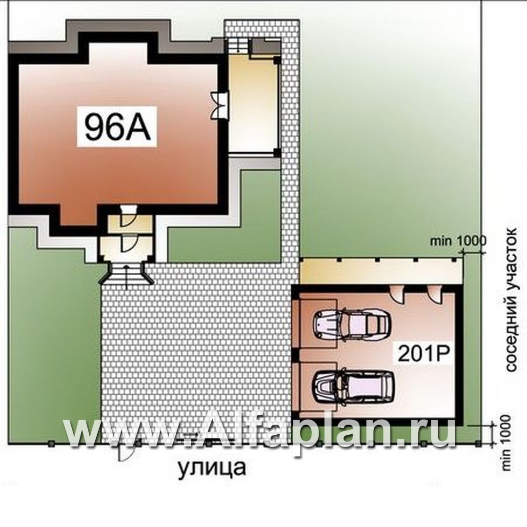 «Разумовский»_ДУО - проект двухэтажного дома в стиле модерн + проект гаража на 2 авто - дизайн дома №2