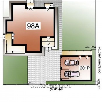 «Голицын»_ДУО - проект двухэтажного дома в стиле модерн + проект гаража на 2 авто - превью дополнительного изображения №2