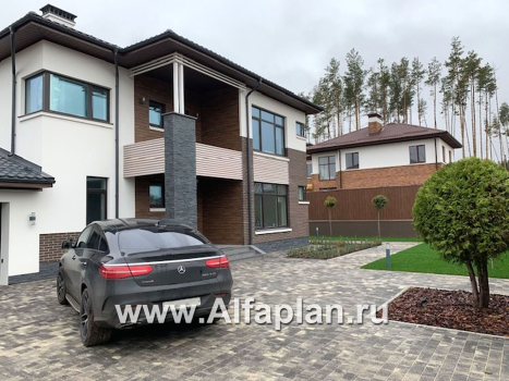 «Прайд» - проект современного двухэтажного дома, мастер спальня, с террасой и сауной, гараж на 2 авто - превью дополнительного изображения №3