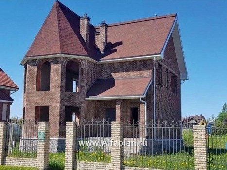 «Аристо» - проект двухэтажного дома с гаражом, с эркером и с террасой,  с навесом для авто - превью дополнительного изображения №4