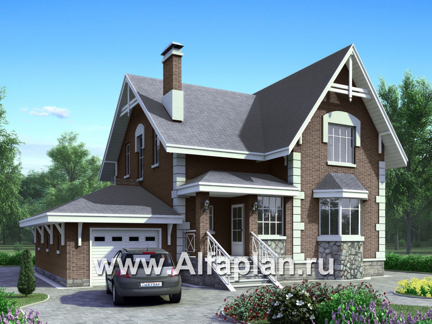 Проекты домов Альфаплан - «Ретростилиса» - рациональный дом - - дополнительное изображение №1