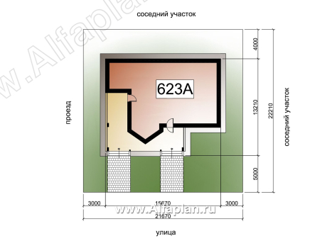 «Яркий мир» - проект одноэтажного дома, с панорамным эркером, с просторной террасой, в современном стиле - превью дополнительного изображения №16