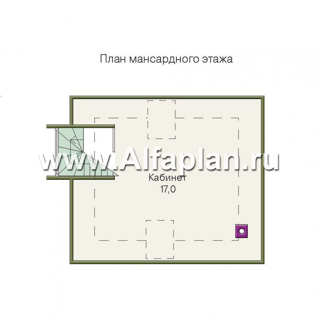 «Транк Хаус» - проект деревянного дома, из бревен, с террасой, и цокольным этажом из кирпичей - план дома