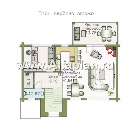 Проекты домов Альфаплан - «АльфаВУД» - превью плана проекта №2