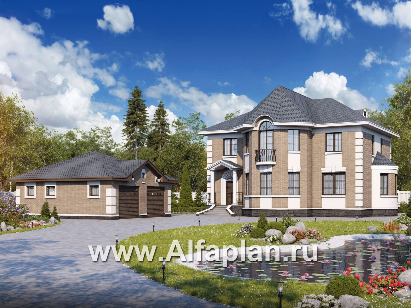 Проекты домов Альфаплан - «Белта»_ДУО - основное изображение