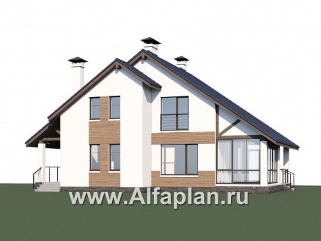 Проекты домов Альфаплан - «Счастье рядом» - современный дом с комфортной планировкой - превью дополнительного изображения №1