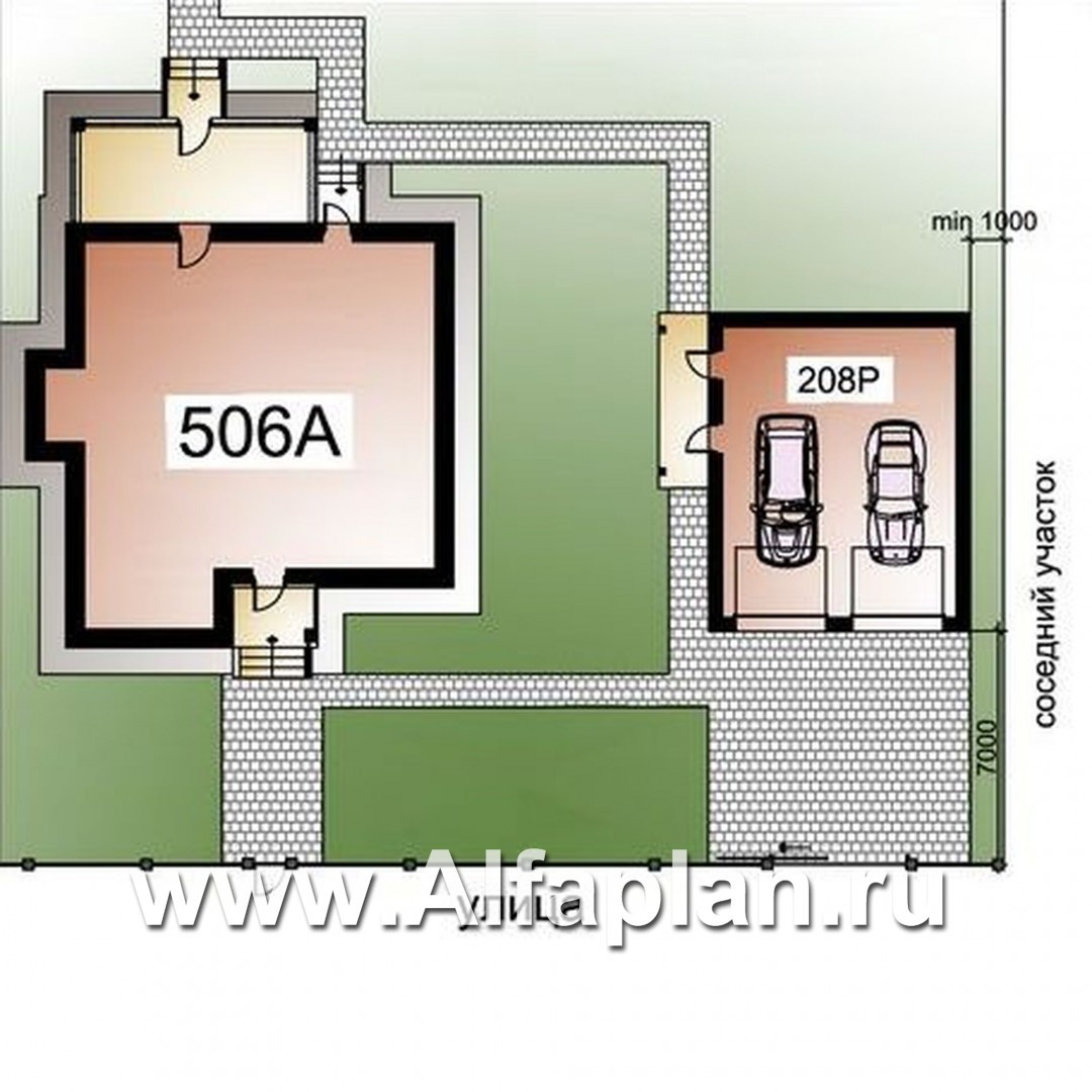 «Традиция»_ДУО - проект двухэтажного дома + проект гаража на 2 авто - дизайн дома №2
