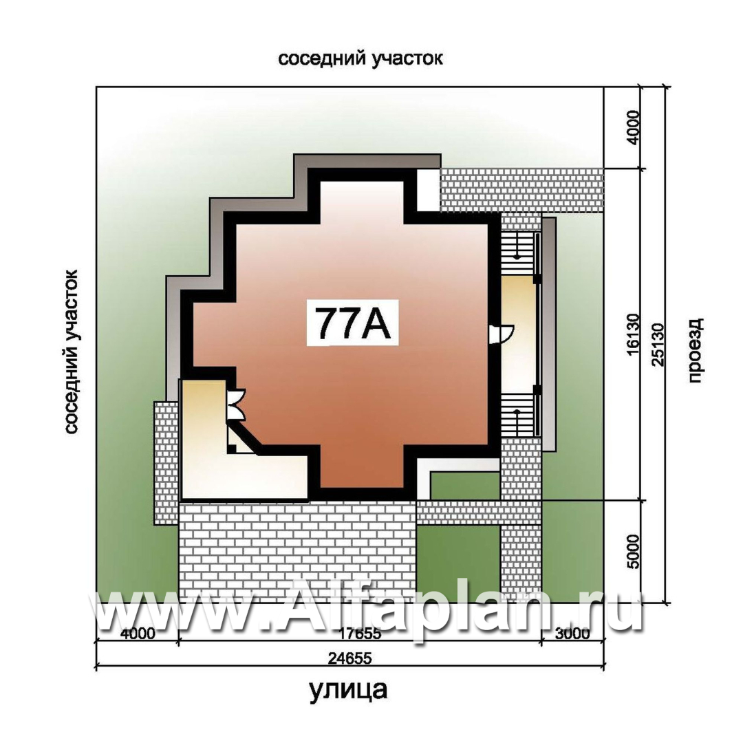 «Три  семерки» - проект трехэтажного дома, гараж в цоколе, второй свет и панорамные окна, современный дизайн дома - дизайн дома №7