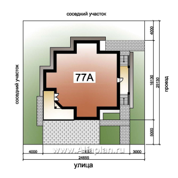 «Три  семерки» - проект трехэтажного дома, гараж в цоколе, второй свет и панорамные окна, современный дизайн дома - превью дополнительного изображения №7