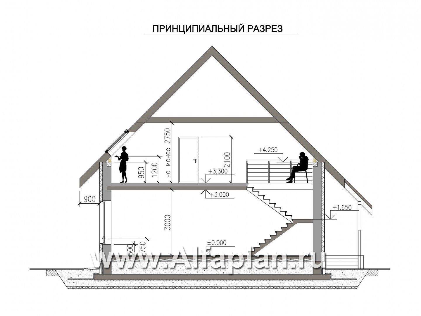 «Орион» - красивый проект дома с мансардой, из кирпича или газобетона, с террасой и с гаражом, современный стиль - дизайн дома №1