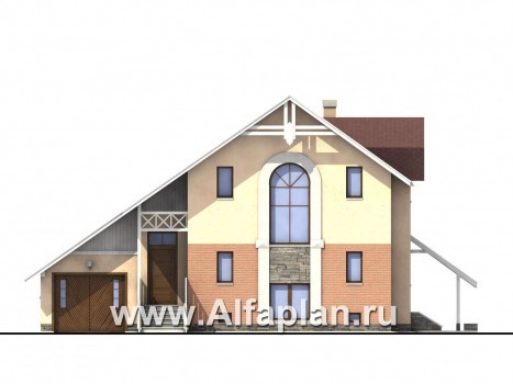 Проекты домов Альфаплан - «Конформ» - экономичный и комфортабельный дом - превью фасада №1