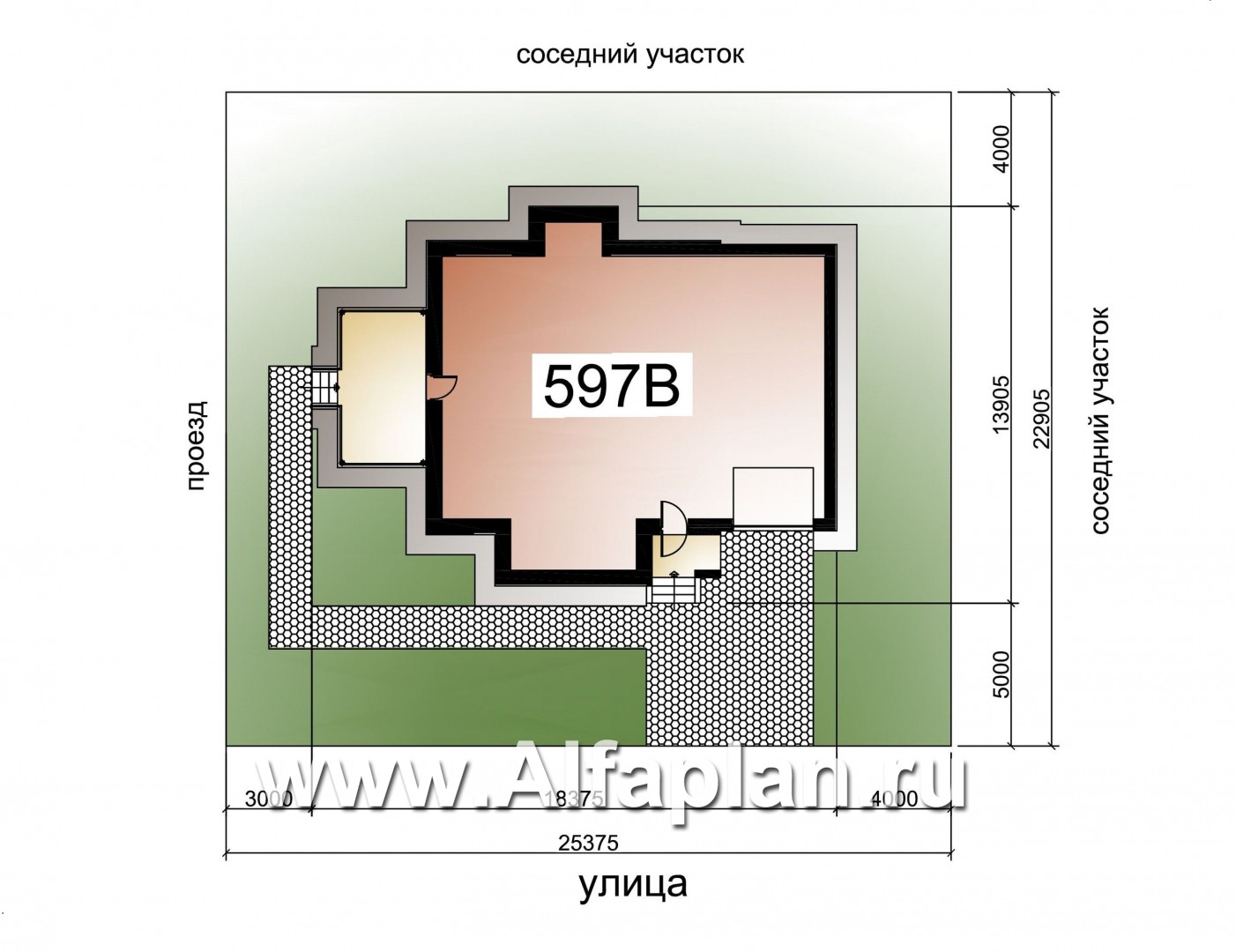 «Арктур» - проект дома с мансардой, из газобетона, с сауной и с террасой, с гаражом, современный стиль - дизайн дома №1