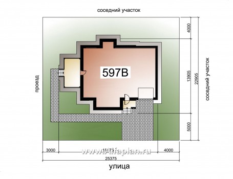 «Арктур» - проект дома с мансардой, из газобетона, с сауной и с террасой, с гаражом, современный стиль - превью дополнительного изображения №1