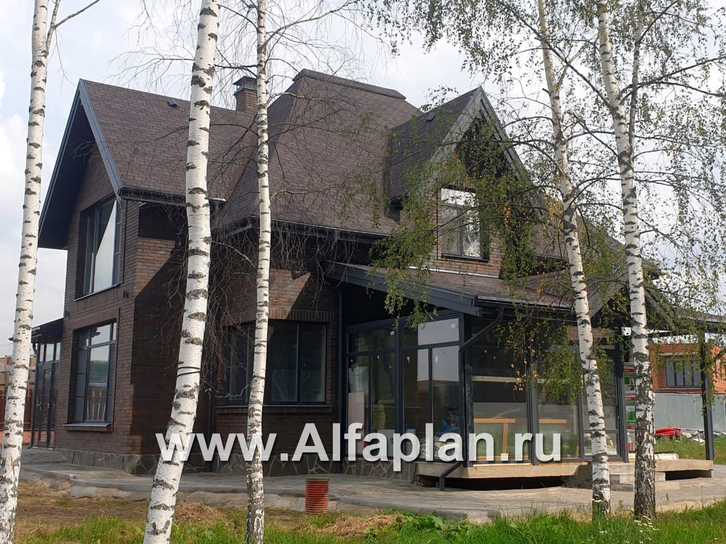 Проекты домов Альфаплан - «Альтаир» - современный мансардный дом с гаражом - дополнительное изображение №7