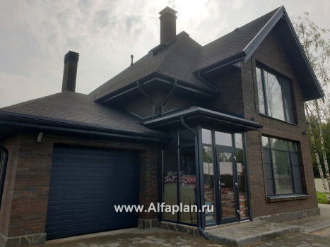 Проекты домов Альфаплан - «Альтаир» - современный мансардный дом с гаражом - превью дополнительного изображения №4
