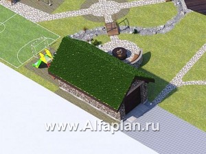 Превью проекта «Хозяйственный блок для хранения садовой техники и инвентаря»