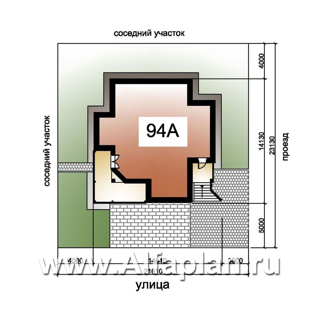 «Юсупов» - проект трехэтажного дома, с гаражом на 2 авто в цоколе, в стиле модерн - дизайн дома №8