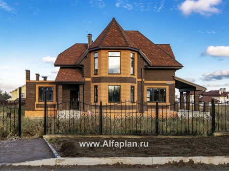 Проекты домов Альфаплан - «Шереметьев» - проект дома с большой открытой террасой - превью дополнительного изображения №1
