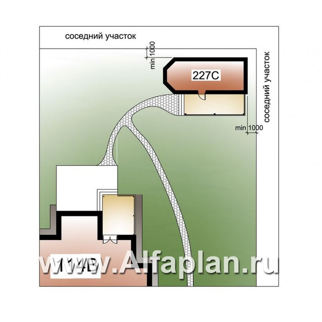 «Воронцов»_ДУО - проект двухэтажного коттеджа с эркером + проект бани с эркером и с террасой - дизайн дома №1