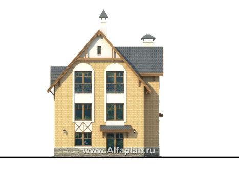 Проекты домов Альфаплан - «Индиго» - дом, в котором все есть - превью фасада №4