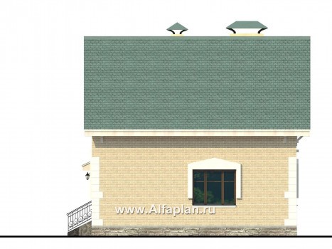 Проекты домов Альфаплан - «Оптима»- красивый дом для загородного отдыха - превью фасада №2