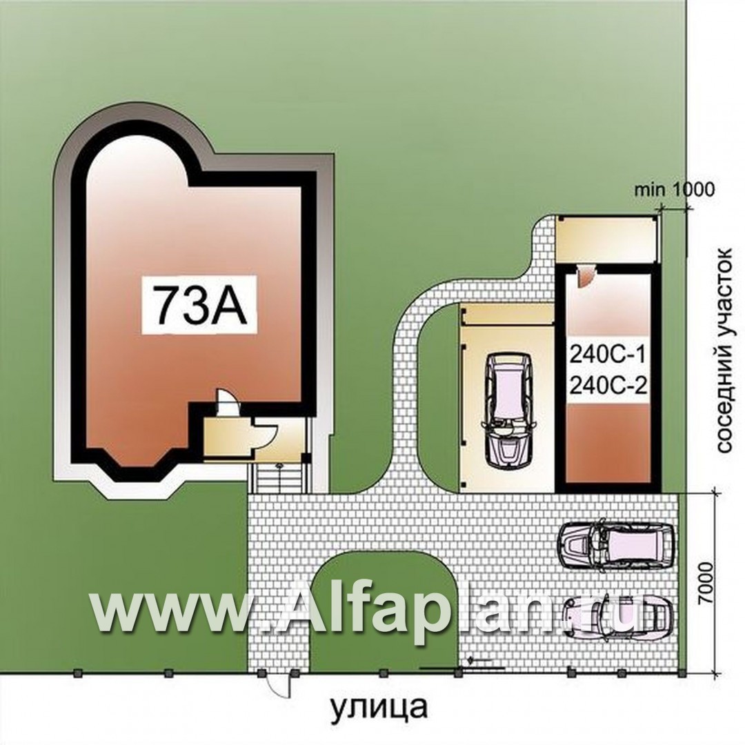 «Стелла»_ДУО - проект дома с мансардой + проект бани с навесом на 1 авто - дизайн дома №1