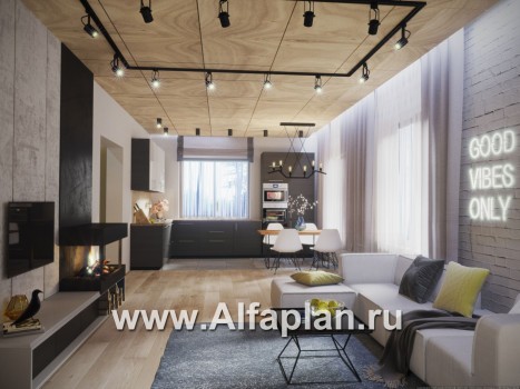 Проекты домов Альфаплан - Двухэтажный экономичный и компактный дом - превью дополнительного изображения №2
