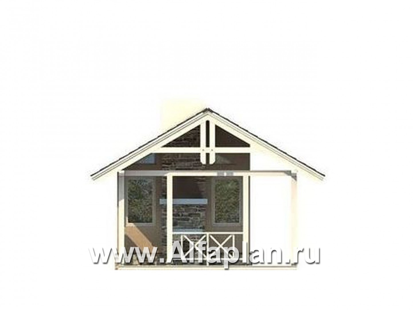 Проекты домов Альфаплан - Садовая беседка - изображение фасада №2