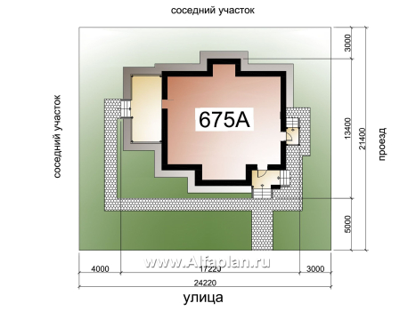 «Домик в Коломне» - проект дома с мансардой из газобетона,  с террасой - превью дополнительного изображения №4