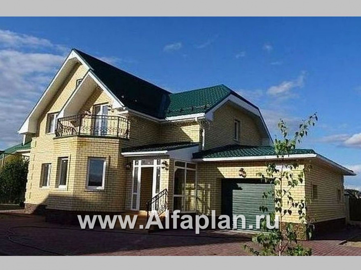 Проекты домов Альфаплан - «Шевалье»- дом с гаражом и балконом над эркером - дополнительное изображение №5