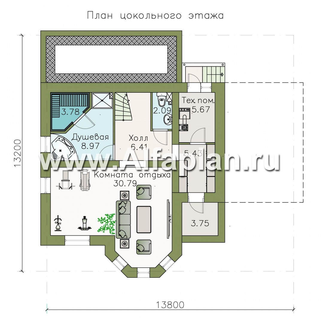 Проекты домов Альфаплан - «АльфаВУД» - план проекта №1