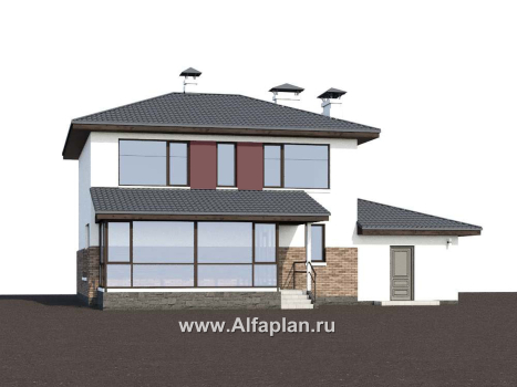 Проекты домов Альфаплан - «Орбита» - современный дизайн дома, удобная планировка - превью дополнительного изображения №1