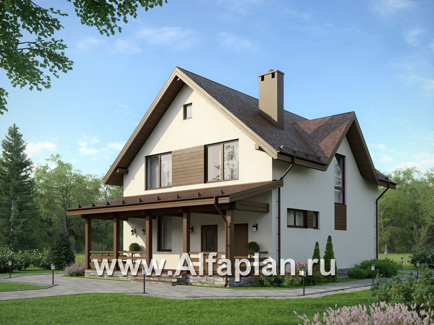 Проекты домов Альфаплан - Экономичный дом для большой семьи - дополнительное изображение №1