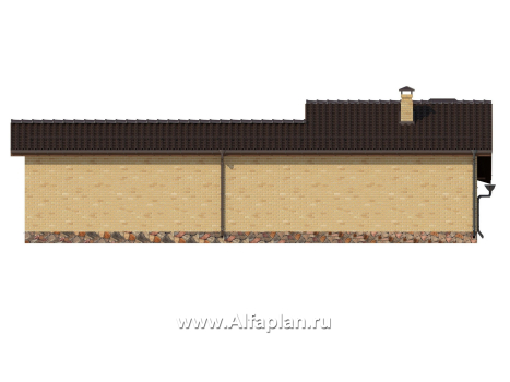 Проекты домов Альфаплан - Небольшой комфортный бассейн - превью фасада №2