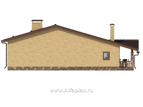 Проекты домов Альфаплан - Небольшой комфортный бассейн - превью фасада №4