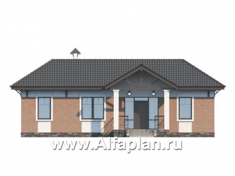 Проекты домов Альфаплан - Сауна  и гостевой дом - превью фасада №1