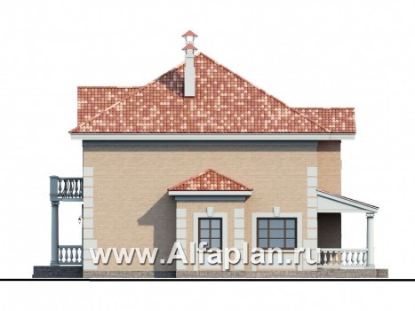 Проекты домов Альфаплан - «Апраксин» -  дом с аристократическим характером - превью фасада №2