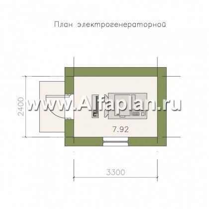 Проект генераторной - превью план дома