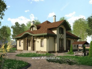 Проекты домов Альфаплан - Загородный коттедж в классическом стиле - превью основного изображения