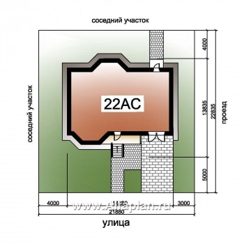 Проекты домов Альфаплан - «Регенсбург Плюс»- вариант коттеджа 22А с цокольным этажом - превью дополнительного изображения №3